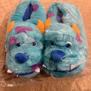 Source Unknown Blue and Purple Monster Slippers